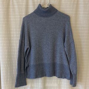 Cozy J.Crew Turtleneck Knit Sweater - Blue